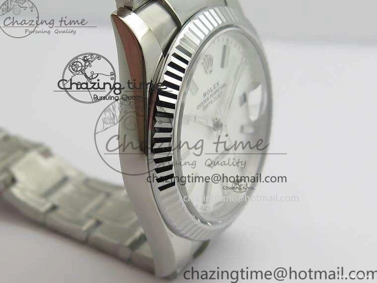 0406 EasyCare DateJust 41mm 126334 Noob 1:1 Best Edition Fluted Bezel Silver Dial On SS Oyster Bracelet A 3588